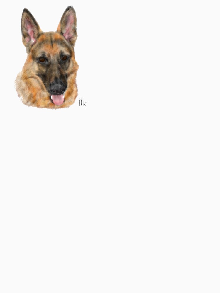 Sweet Smiling German Shepherd Dog by LITDigitalArt