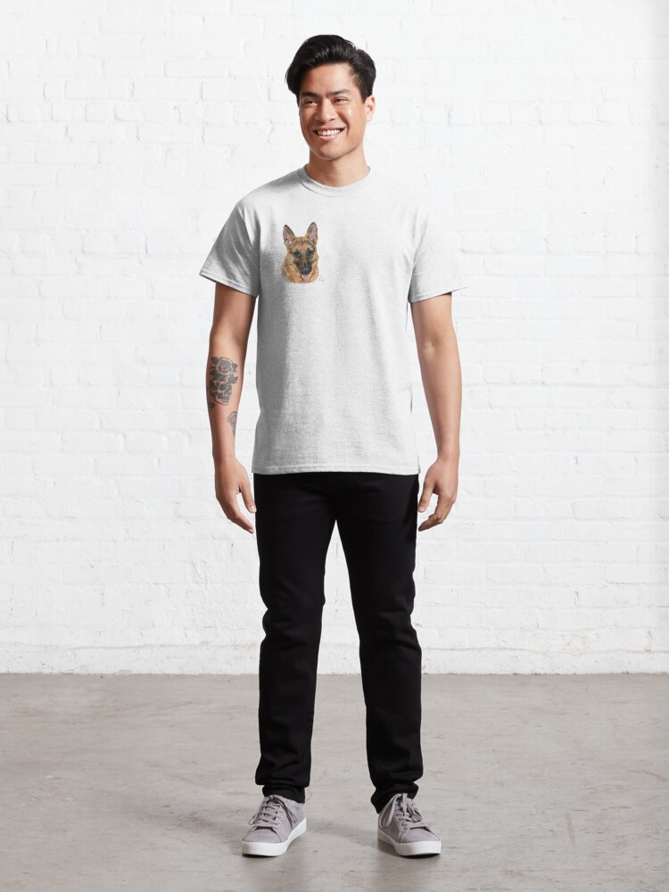Alternate view of Sweet Smiling German Shepherd Dog Classic T-Shirt