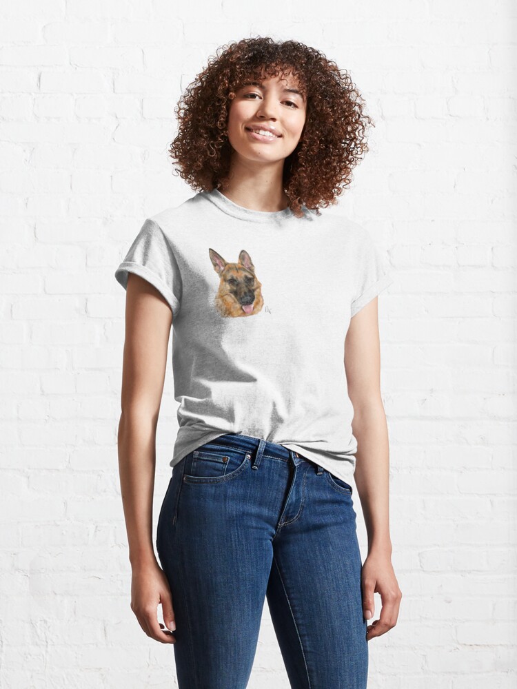 Alternate view of Sweet Smiling German Shepherd Dog Classic T-Shirt