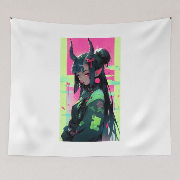 Item preview, Cyberpunk demon girl manga designed and sold by KOB-DESIGN ⭐⭐⭐⭐⭐.