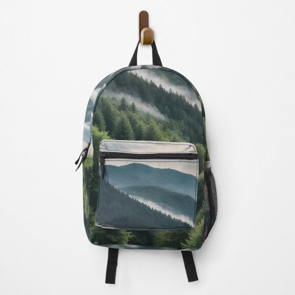 Item preview, foggy forest hills landscape designed and sold by GIFT4S.