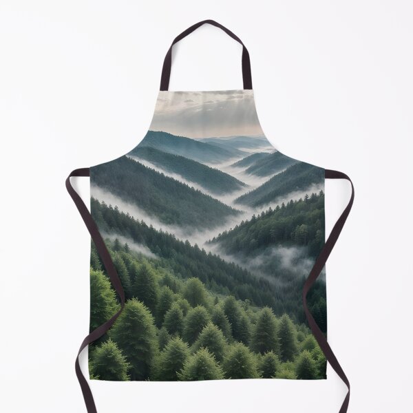 Item preview, foggy forest hills landscape designed and sold by GIFT4S.