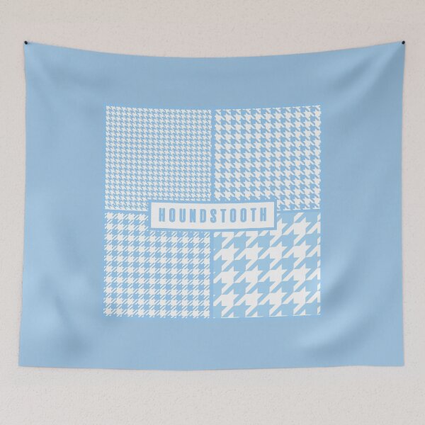 Item preview, Houndstooth, soft blue pattern designed and sold by silent-violin.