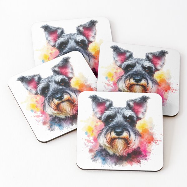 Item preview, Schnauzer Watercolor Portrait  designed and sold by MaedK.