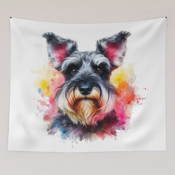 Item preview, Schnauzer Watercolor Portrait  designed and sold by MaedK.