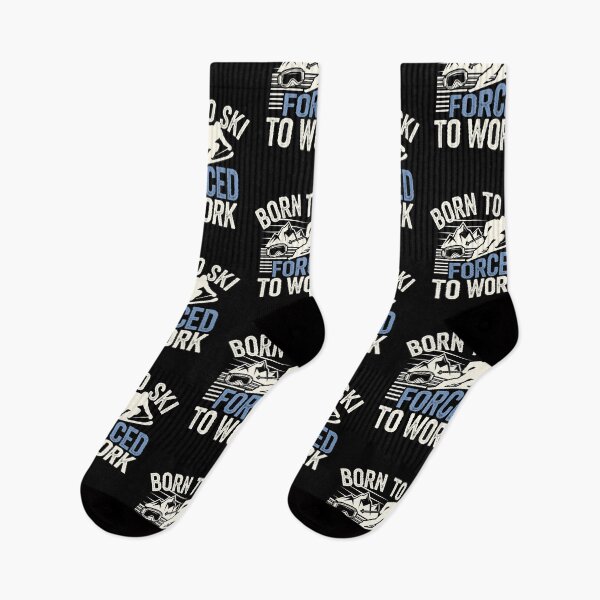 Item preview, Born to Ski Forced to Work | Winter Ski Lovers designed and sold by tmerchtrends.