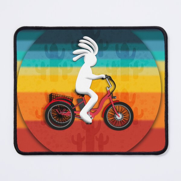 Item preview, Kokopelli on his eTrike with full background (no words). designed and sold by Wayne Young Arts.