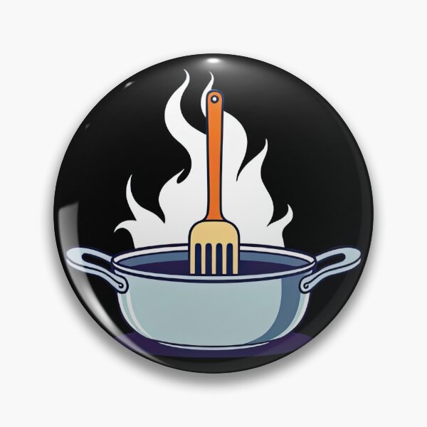 Item preview, Stylish Cooking Pot with Utensil and Flames on Gray Background designed and sold by artwaves.