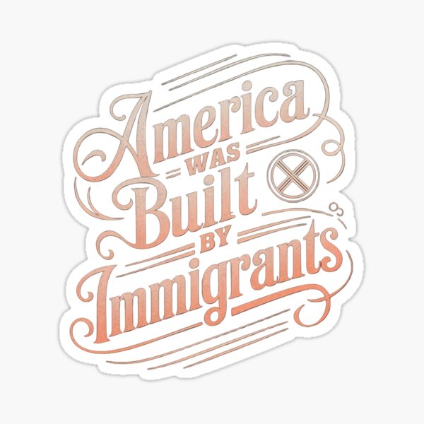 Artikel-Vorschau von Amerika wurde von Einwanderern aufgebaut Flüchtlingsrechte, designt und verkauft von Redgiant87x.