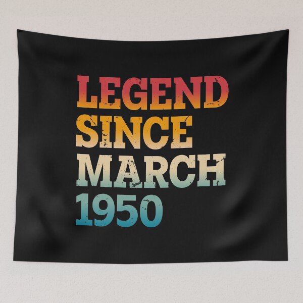 Item preview, 75 Years Old Legend Since March 1950 Funny 75th Birthday designed and sold by clothesy7.