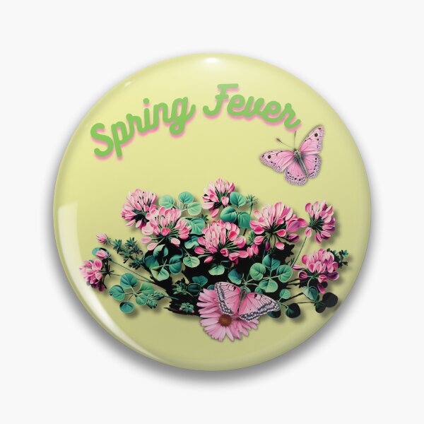 Item preview, Spring Fever Cute Fantasy Cloverish Surreal Botanical Pink Floral   designed and sold by Vicki Noble Art.