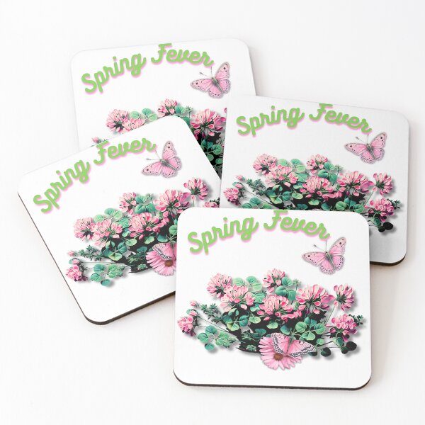 Item preview, Spring Fever Cute Fantasy Cloverish Surreal Botanical Pink Floral   designed and sold by Vicki Noble Art.