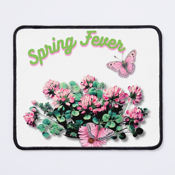 Item preview, Spring Fever Cute Fantasy Cloverish Surreal Botanical Pink Floral   designed and sold by Vicki Noble Art.