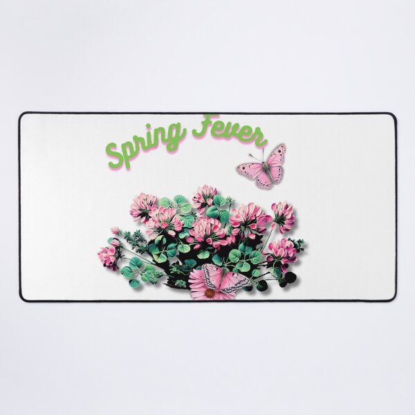 Item preview, Spring Fever Cute Fantasy Cloverish Surreal Botanical Pink Floral   designed and sold by Vicki Noble Art.