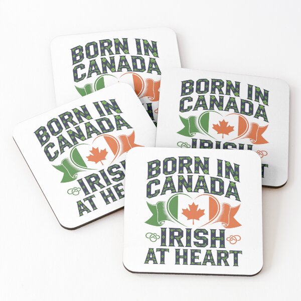 Item preview, Born in Canada Irish at Heart - Irish Canadian Design designed and sold by CELTIC-DESIGNS.