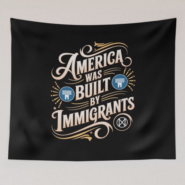 Item preview, America Was Built By Immigrants Refugee Rights designed and sold by Redgiant87x.