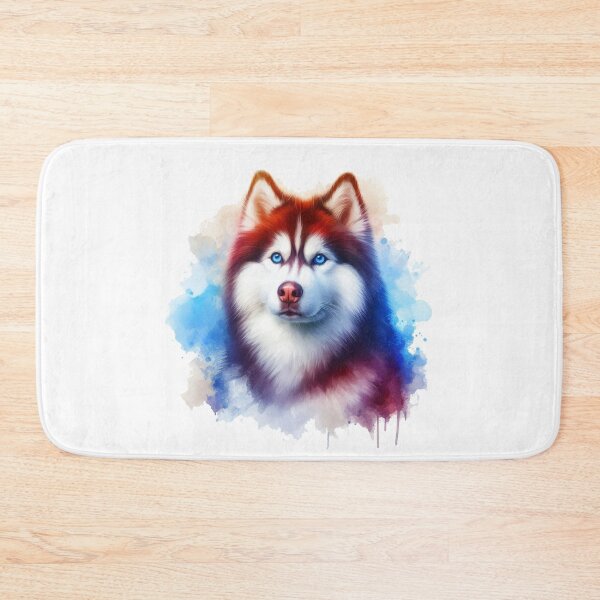 Artikelvorschau, Aquarellporträt eines sibirischen Huskys entworfen und verkauft von MaedK.