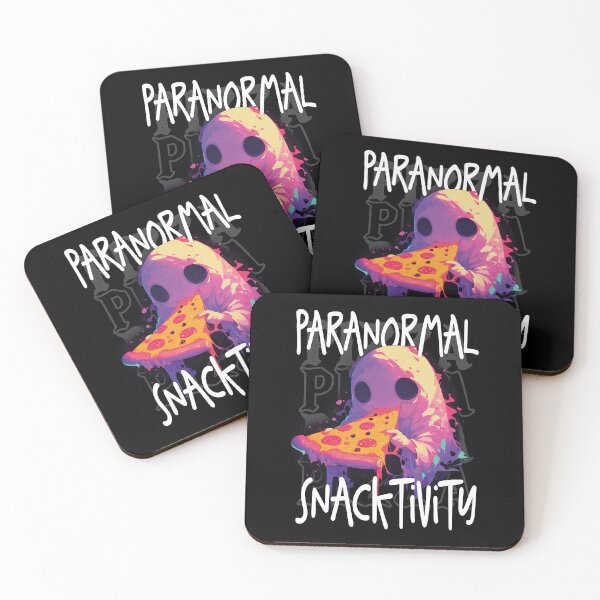 Item preview, Paranormal Snacktivity - Cute Ghost Eating Pizza Design designed and sold by SRZT.