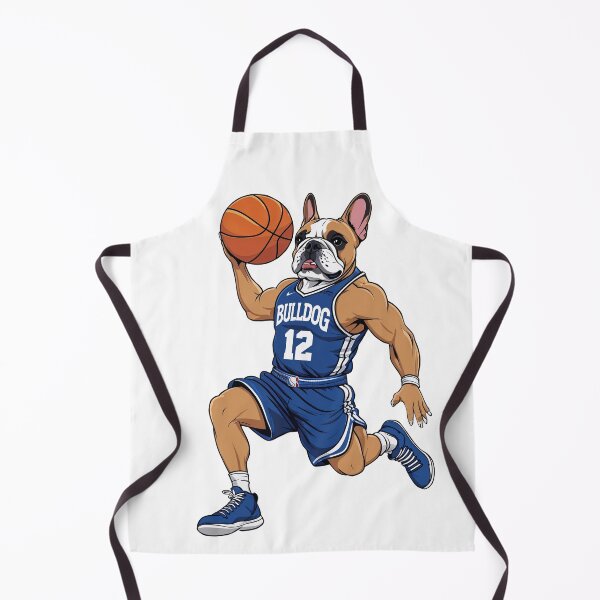 Item preview, The cute French Bulldog in mid-air, executing a slam dunk.  designed and sold by chathai.