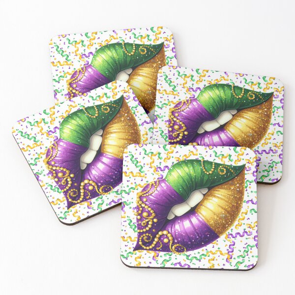 Item preview, Mardi Gras Glam Glitter Lips designed and sold by Margival.