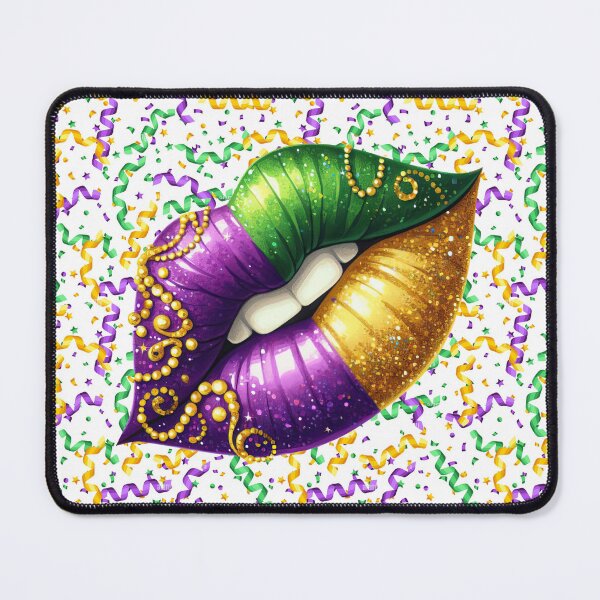 Item preview, Mardi Gras Glam Glitter Lips designed and sold by Margival.