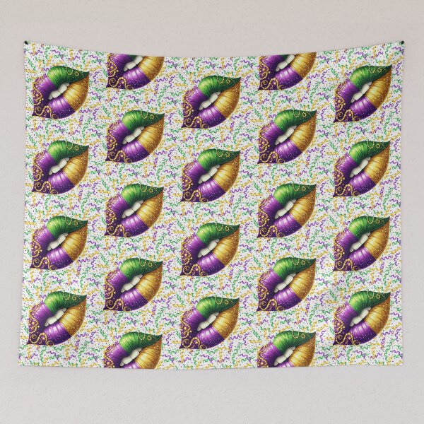 Item preview, Mardi Gras Glam Glitter Lips designed and sold by Margival.
