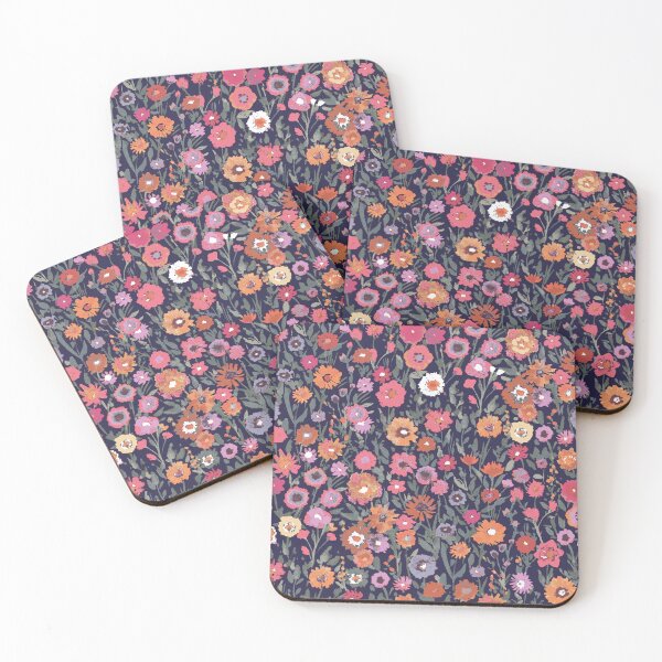 Item preview, Golden prairie Watercolour floral in dark background designed and sold by Katarina Roccella.