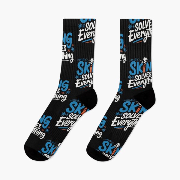 Item preview, Skiing Solves Everything | Winter Sports and Ski Lovers designed and sold by tmerchtrends.