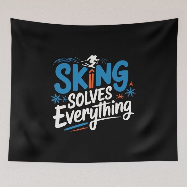 Item preview, Skiing Solves Everything | Winter Sports and Ski Lovers designed and sold by tmerchtrends.
