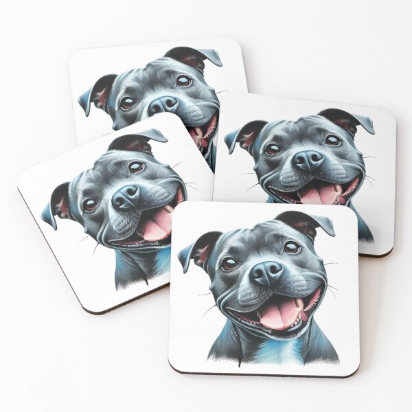 Item preview, Blue Staffy Portrait designed and sold by MaedK.