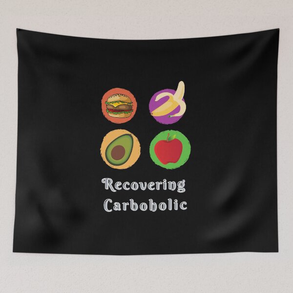 Item preview, Recovering Carboholic – Hamburger Banana Avocado Food Humor designed and sold by Zakrytos ★★★★★.