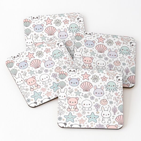 Item preview, Kawaii Ocean Friends – Pastel Cute Pattern designed and sold by EllsLittleStore.
