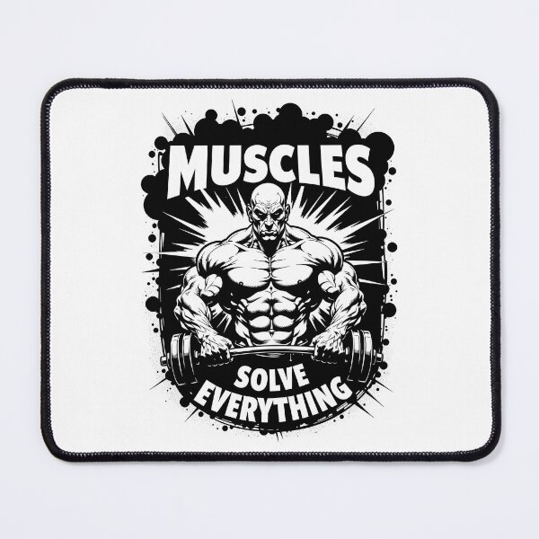 Item preview, MUSCLES SOLVE EVERYTHING designed and sold by FortuneWildCat.