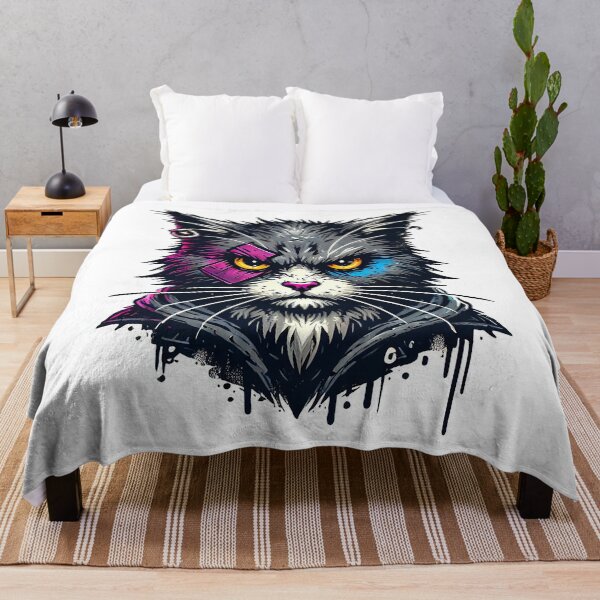 Item preview, Gato de graffiti urbano con actitud atrevida designed and sold by PsycheBrain.