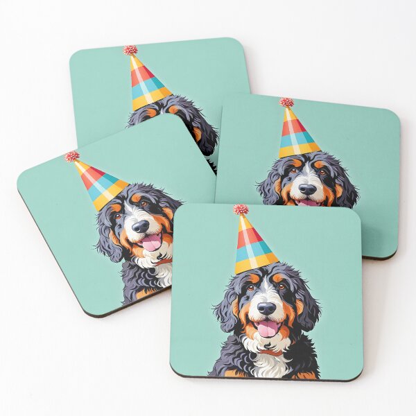 Item preview, Bernedoodle Portrait designed and sold by Bow Wow Pop Art.