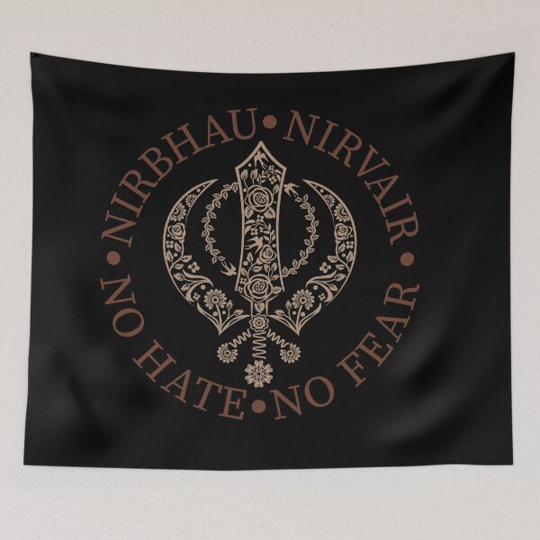 Item preview, Nirbhau Nirvair with flora Khanda designed and sold by mindikr.