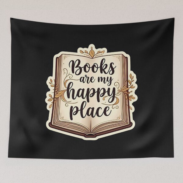 Item preview, Books Are My Happy Place – Cozy & Literary-Inspired designed and sold by zoughlal.