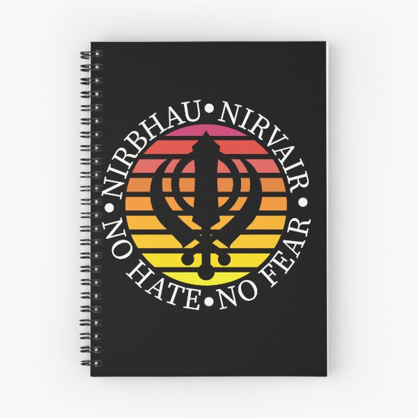 Item preview, Nirbhau Nirvair with khanda on a sunset background designed and sold by mindikr.