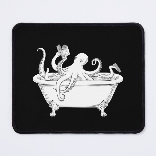 Item preview, Octopus in Bathtub Reading a Book designed and sold by Into The Rabbit Hole.