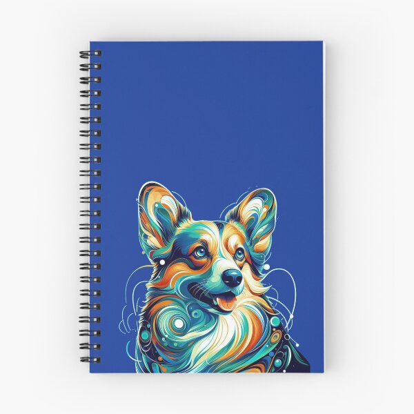 Artikelvorschau, Swirly Whirly Happy Cardigan Welsh Corgi Hund entworfen und verkauft von Comicalcreation.