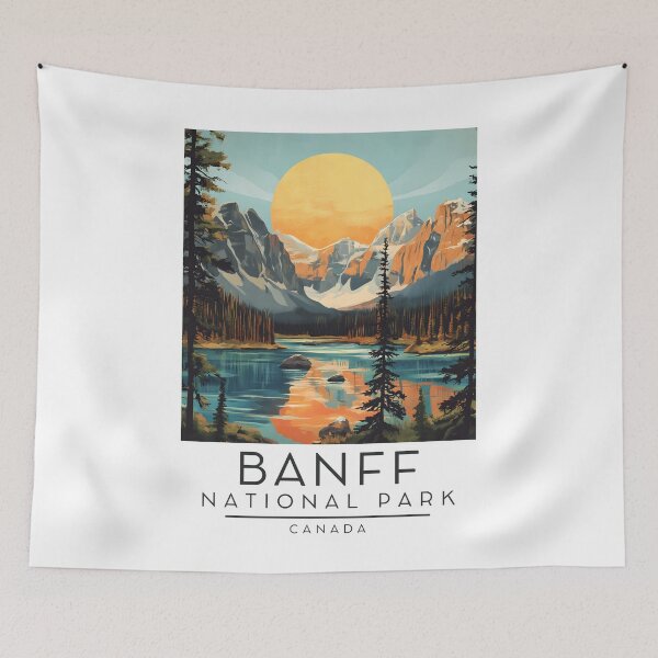 Item preview, A Vintage Travel Poster of Banff National Park - Canada  designed and sold by GoodOldVintage.