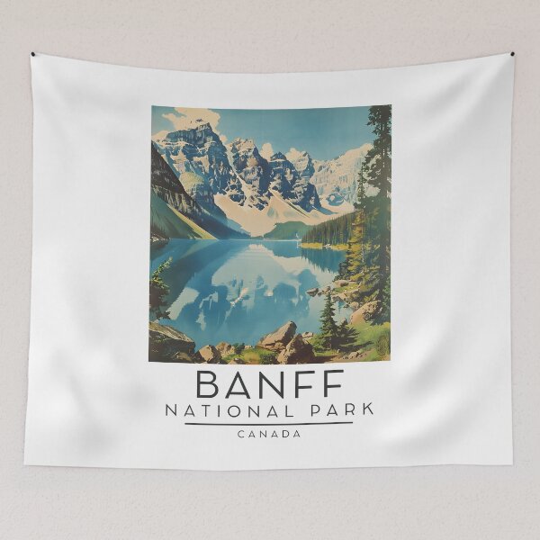 Item preview, A Vintage Travel Poster of Banff National Park - Canada  designed and sold by GoodOldVintage.