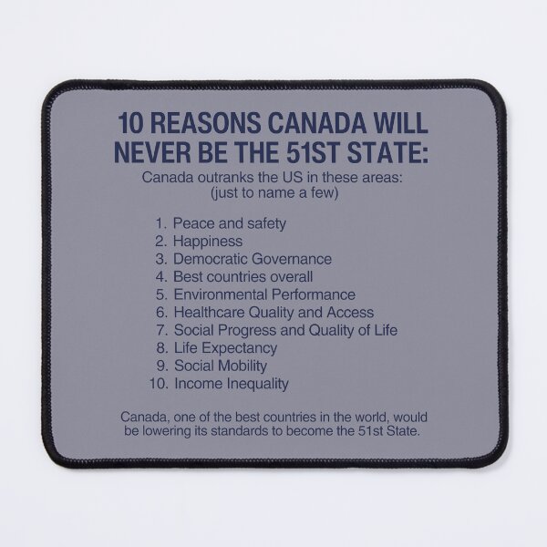 Item preview, 51st State 10 Reasons Canada Is Better designed and sold by HowToCanadian.
