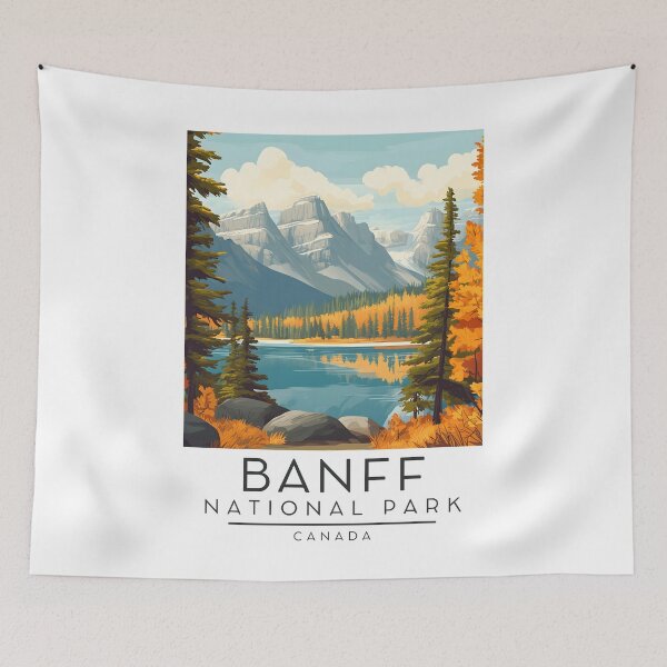Item preview, A Vintage Travel Poster of Banff National Park - Canada  designed and sold by GoodOldVintage.
