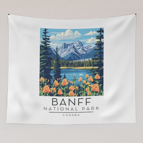 Item preview, A Vintage Travel Poster of Banff National Park - Canada  designed and sold by GoodOldVintage.