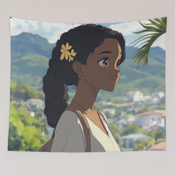 Item preview, Mauritian woman | Anime style designed and sold by ComicsFactory.
