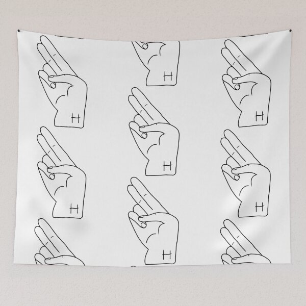 Item preview, ASL letter H designed and sold by Artistkhg.