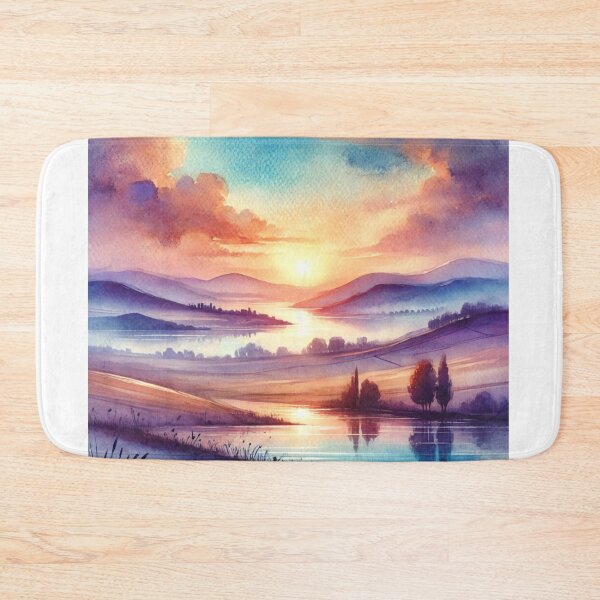 Item preview, Serene Horizons Dreamy Watercolor Landscape designed and sold by OandSDesigns23.