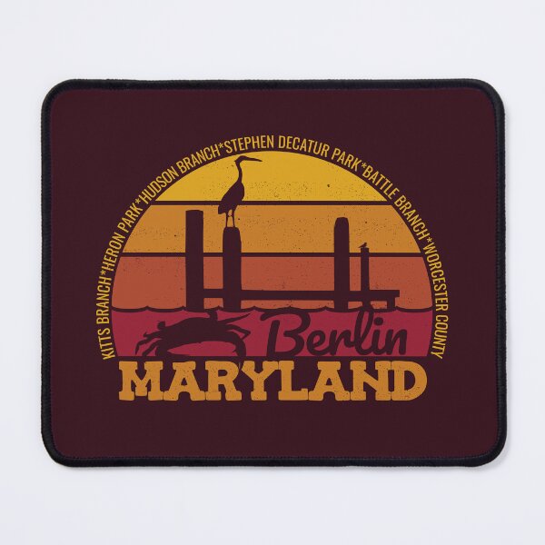 Item preview, Berlin Maryland Sunset Retro Local Pride Logo designed and sold by CRHPOD20.
