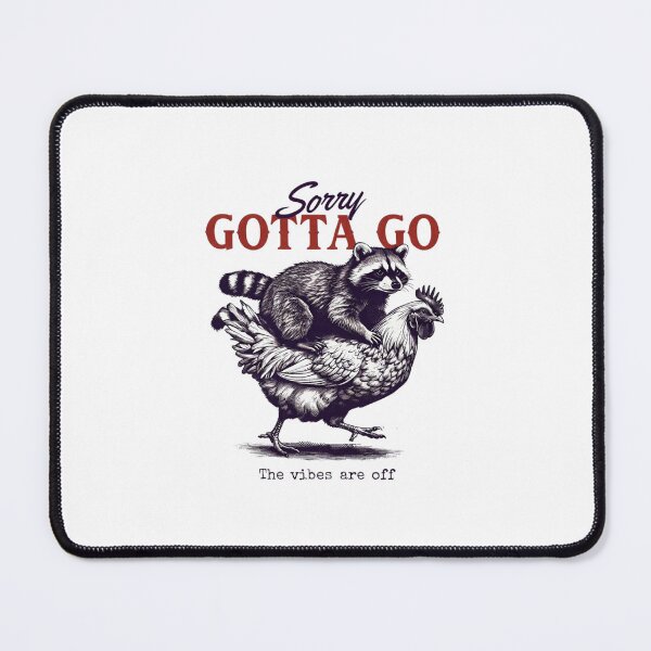 Item preview, Raccoon Riding a Chicken – Offbeat Vintage Aesthetic designed and sold by Colorful-Garden.